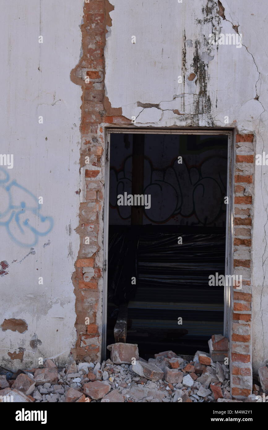 Türen der Abriss Gebäude Stockfoto