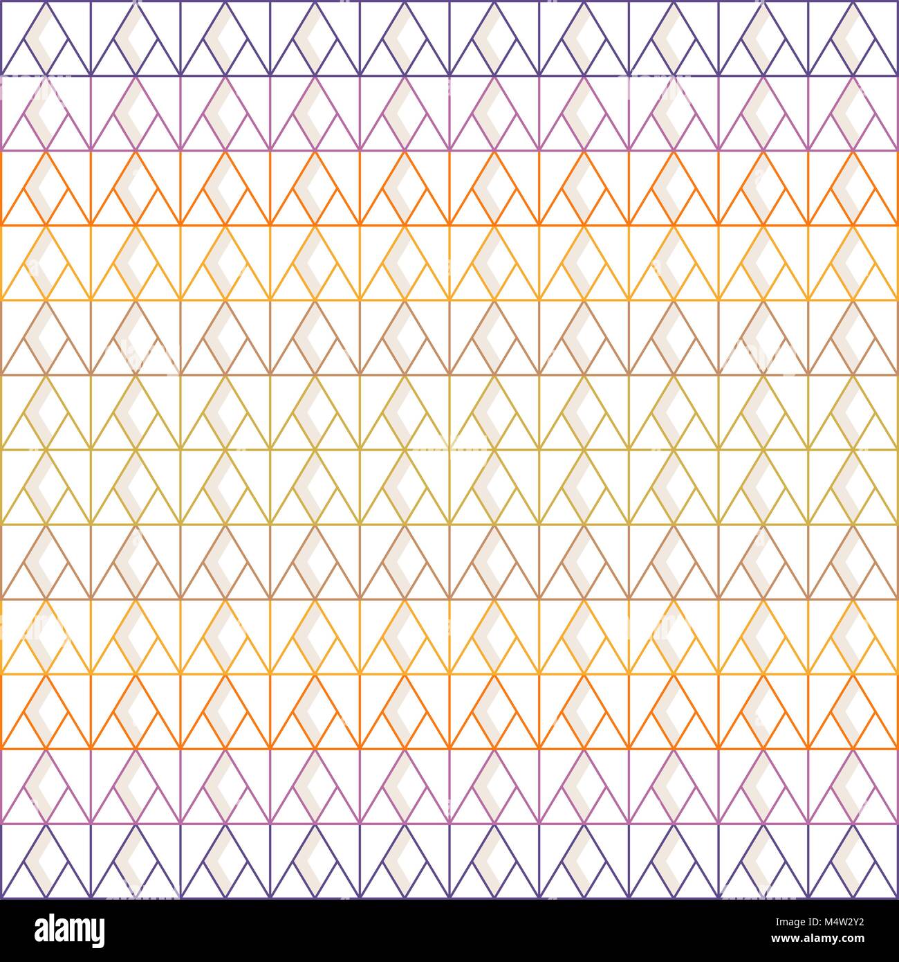 Nahtlose Dreieck und rautenmuster von Multi-farbigen Linien mit grauen Schatten auf weißem Hintergrund; Vector Illustration. Stock Vektor