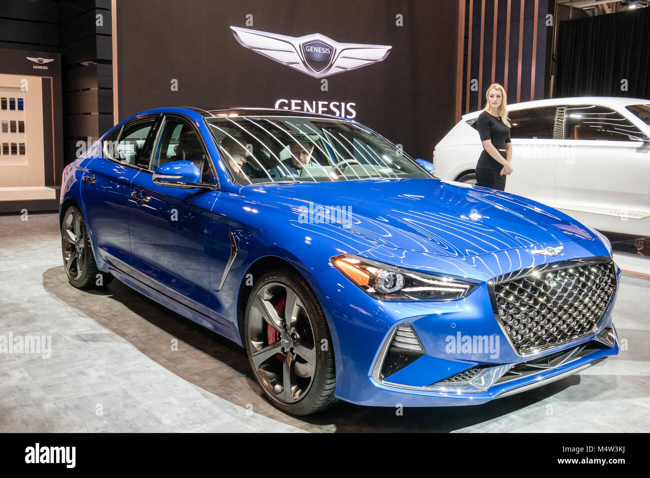 Blau Genesis G70 Auto Stockfotografie Alamy