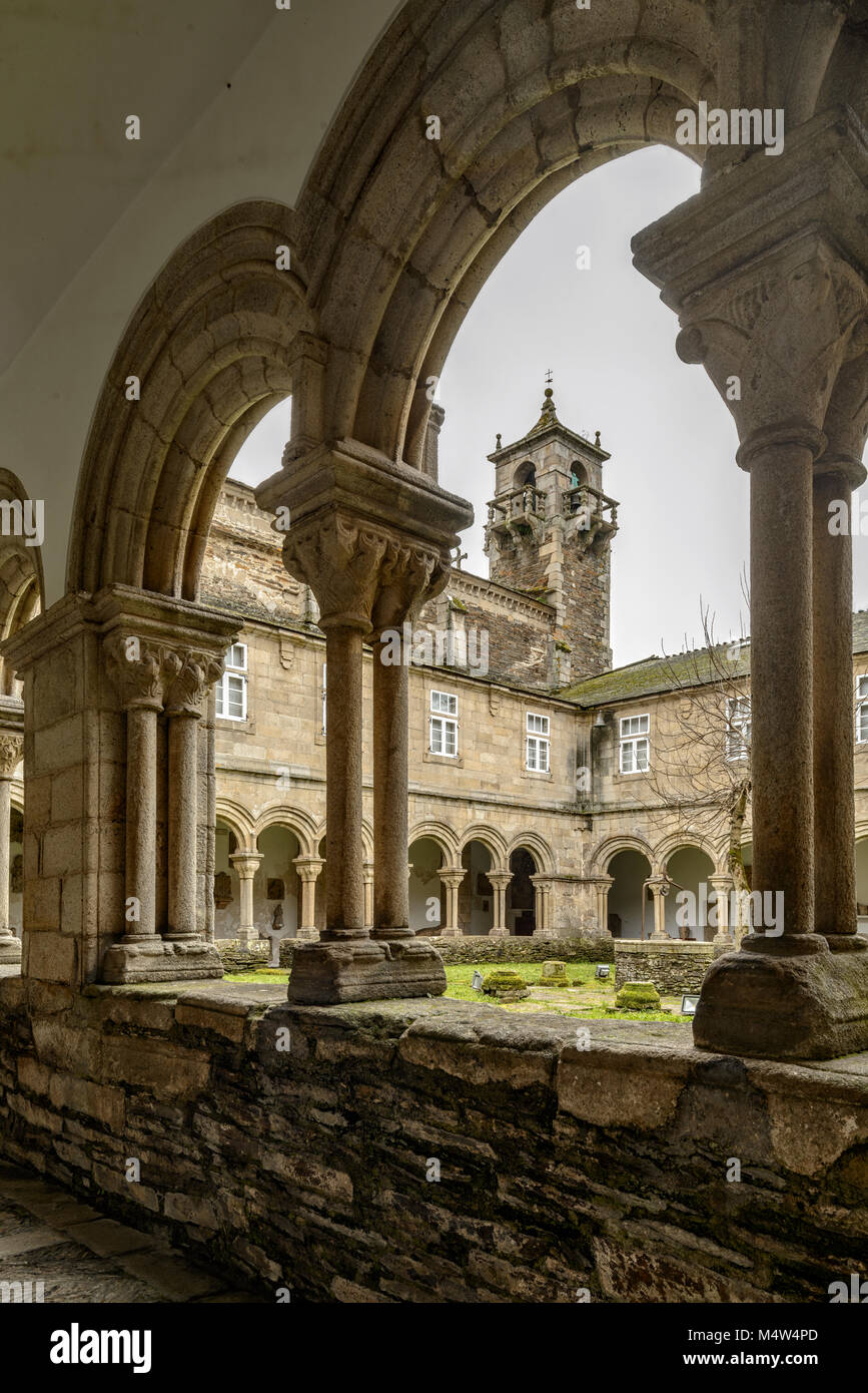 Kreuzgang der Provincial Museum der Stadt der Provinz Lugo, Galizien, Spanien Stockfoto