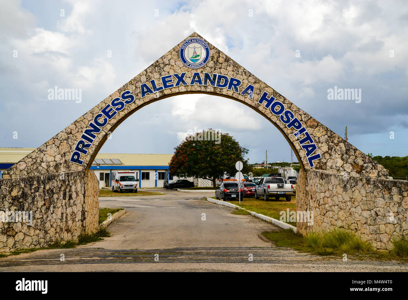 Princess Alexandra Hospital in Anguilla. Stockfoto