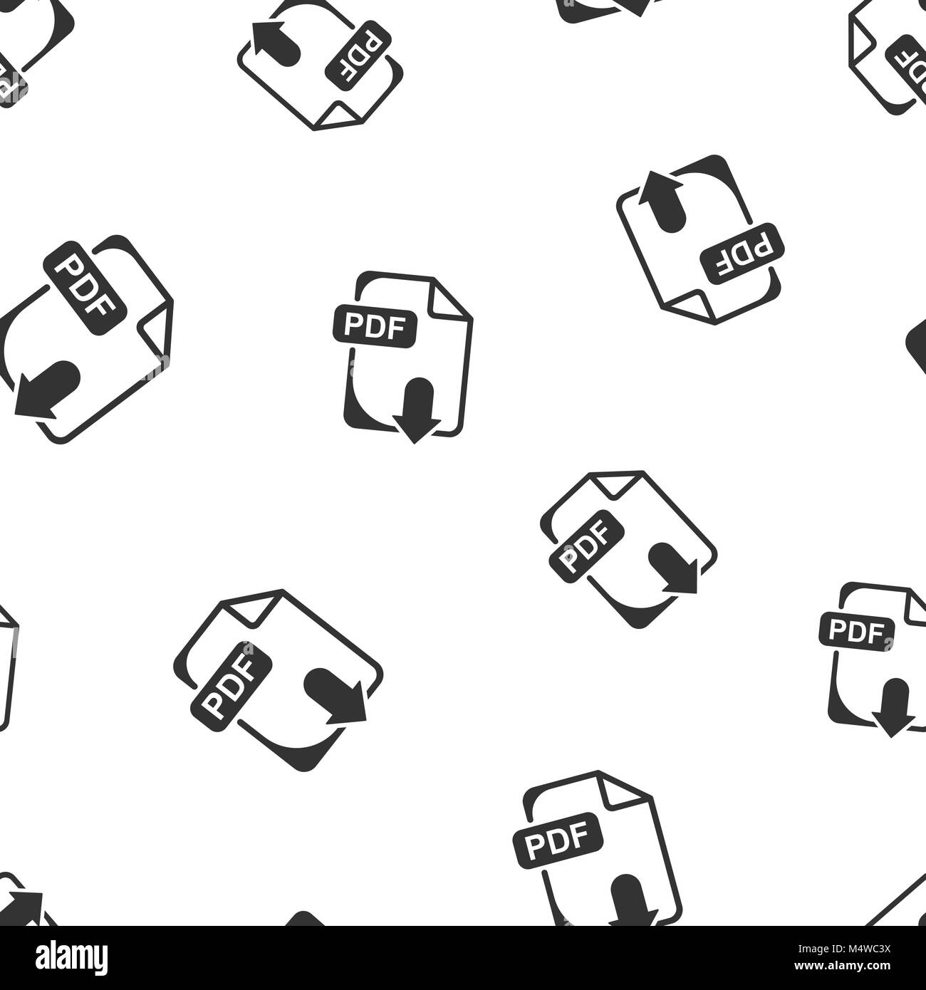PDF-Download die nahtlose Muster Hintergrund. Business Flat Vector Illustration. PDF-format Board das Symbol Muster. Stock Vektor