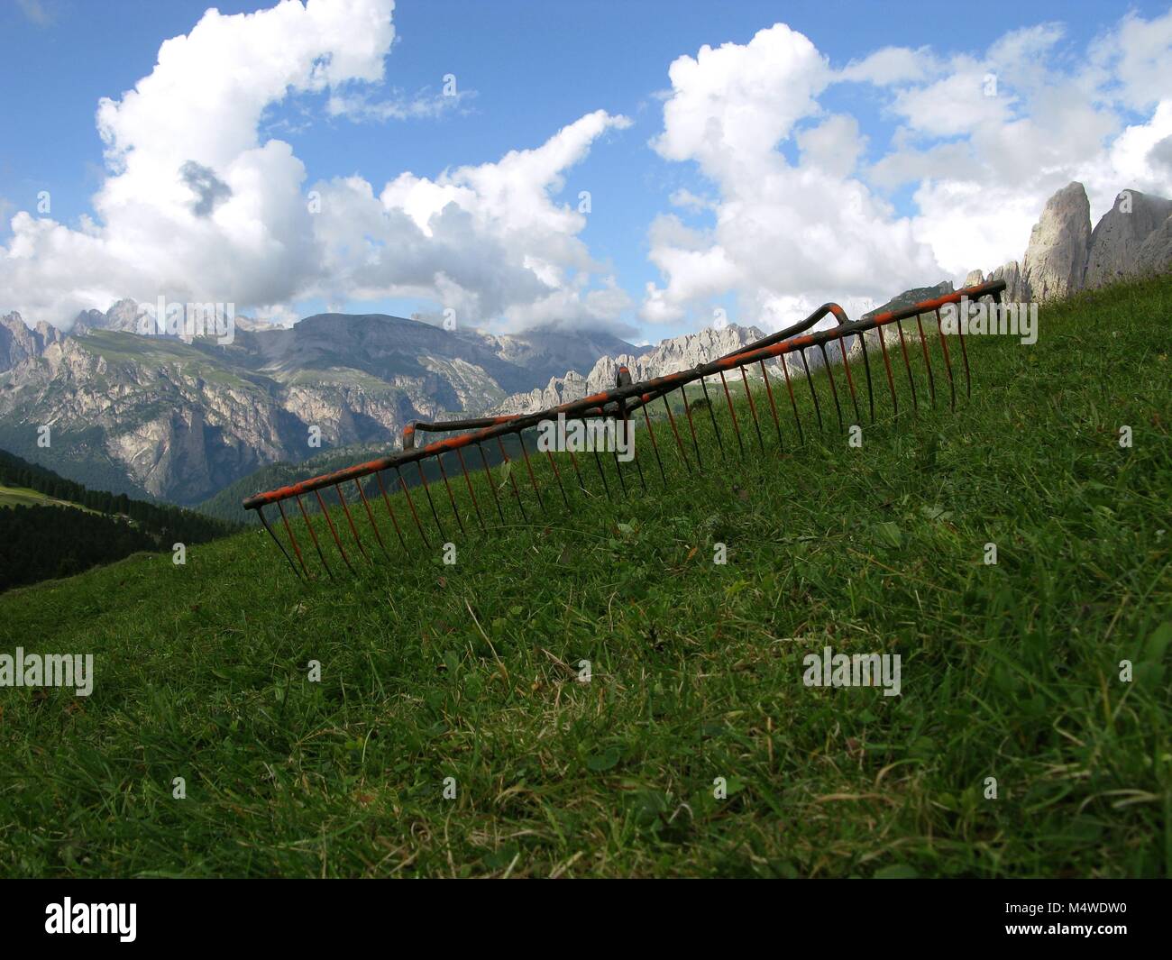 Bergbauern in Südtirol 13. Stockfoto