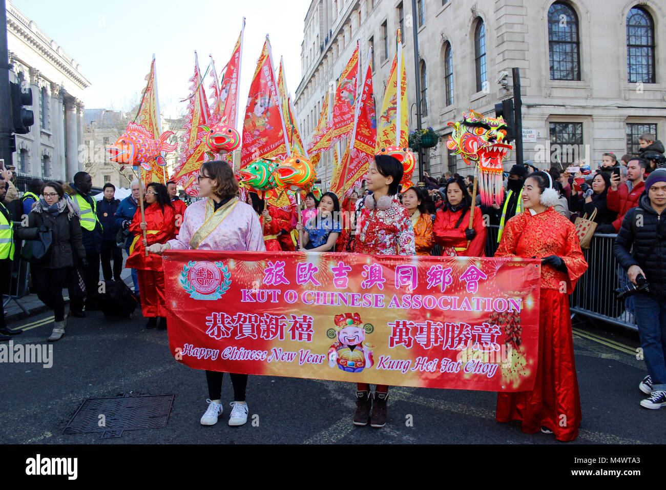 Das chinesische Neujahr feiern in London 2018 Credit: Alex Cavendish/Alamy leben Nachrichten Stockfoto