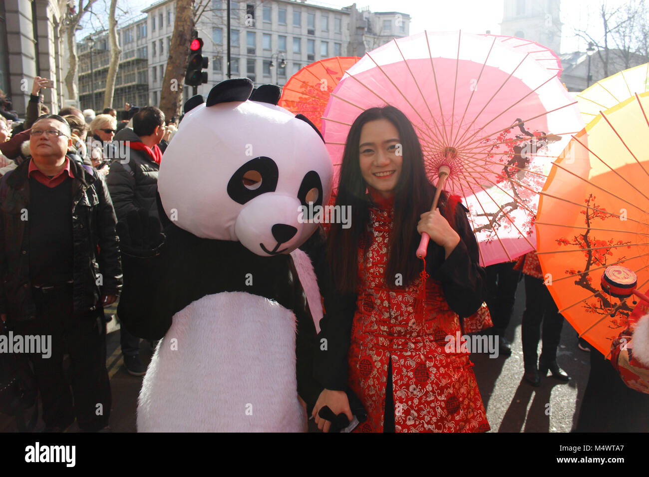 Das chinesische Neujahr feiern in London 2018 Credit: Alex Cavendish/Alamy leben Nachrichten Stockfoto