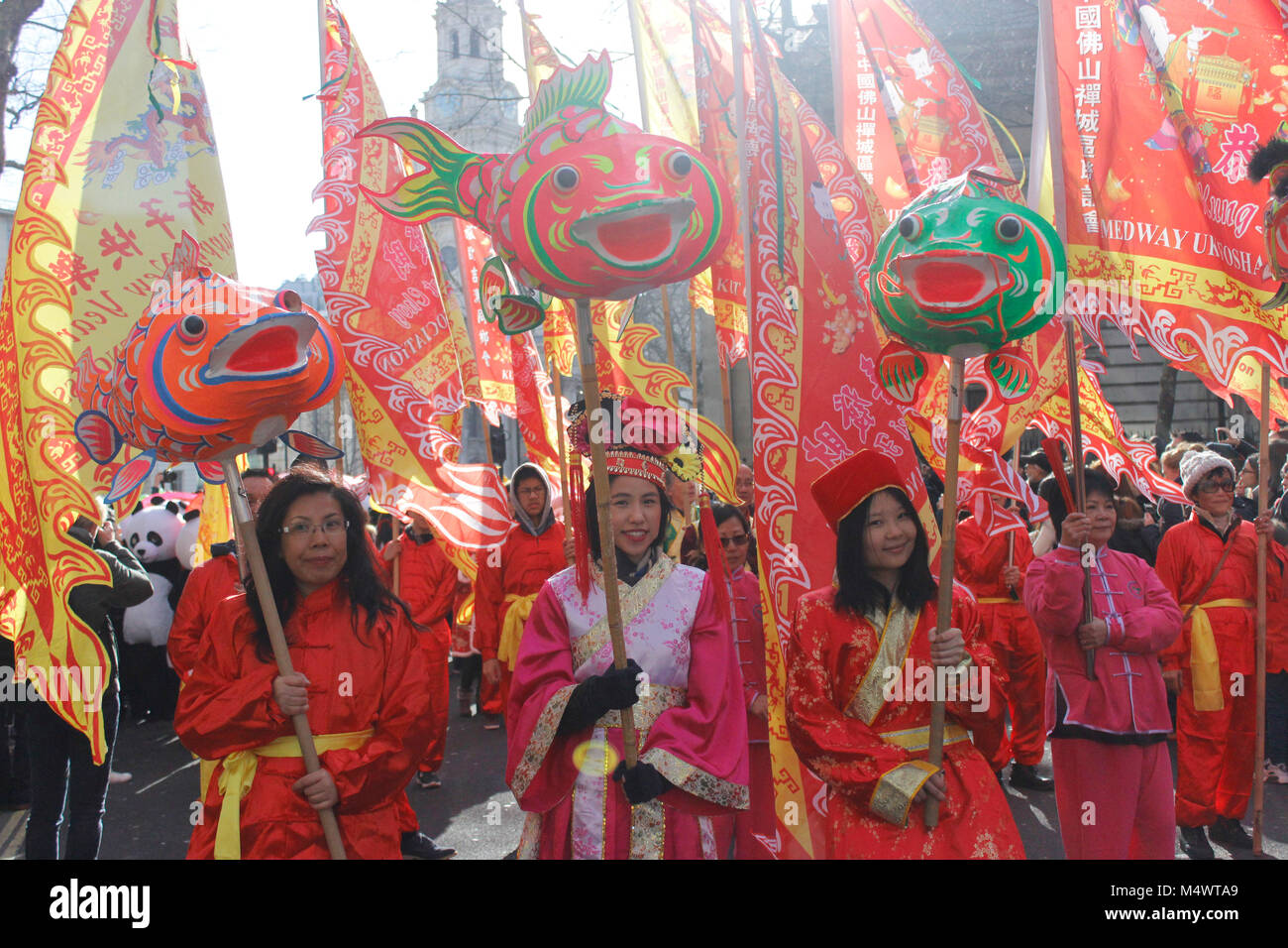 Das chinesische Neujahr feiern in London 2018 Credit: Alex Cavendish/Alamy leben Nachrichten Stockfoto