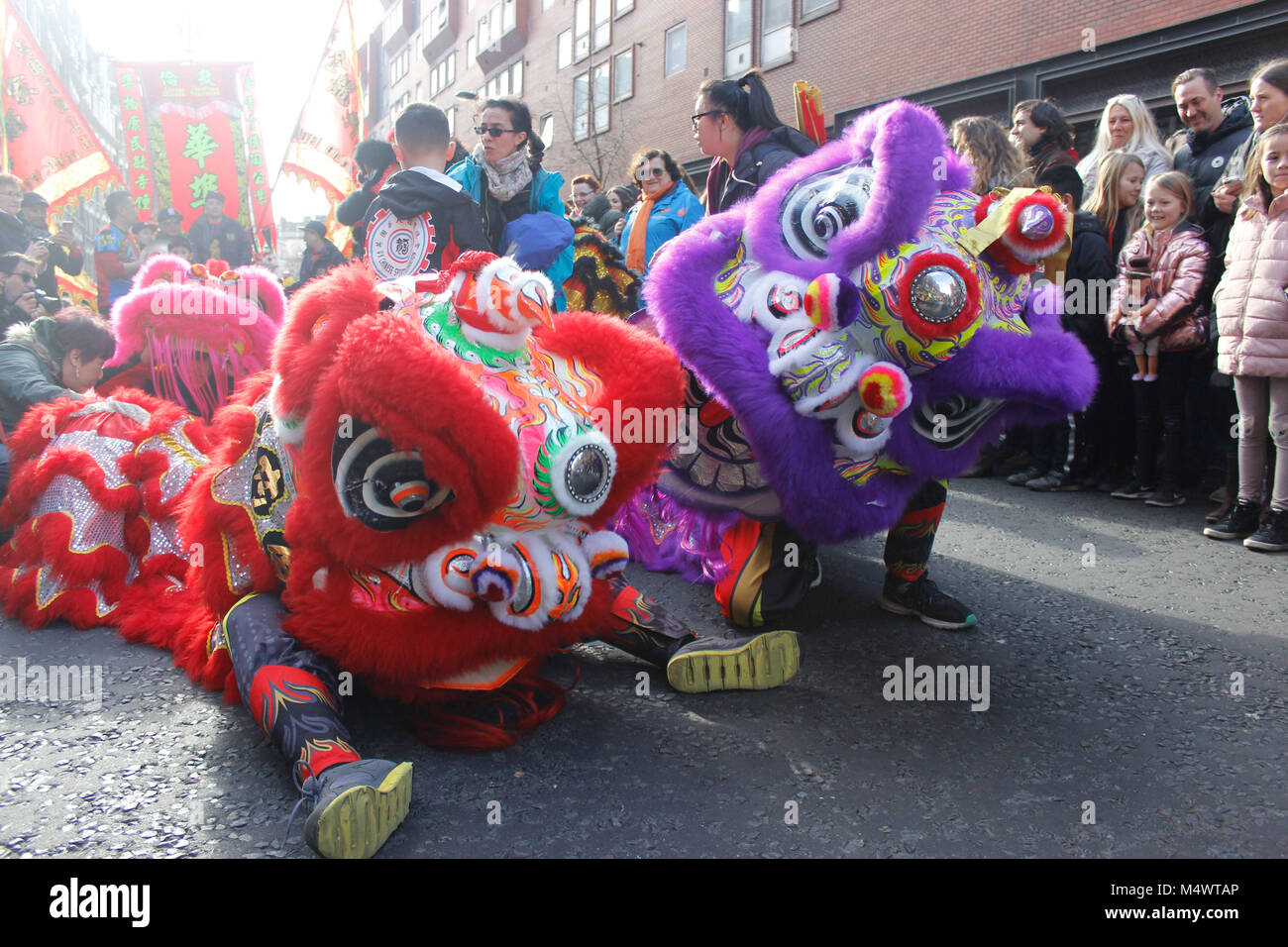 Das chinesische Neujahr feiern in London 2018 Credit: Alex Cavendish/Alamy leben Nachrichten Stockfoto