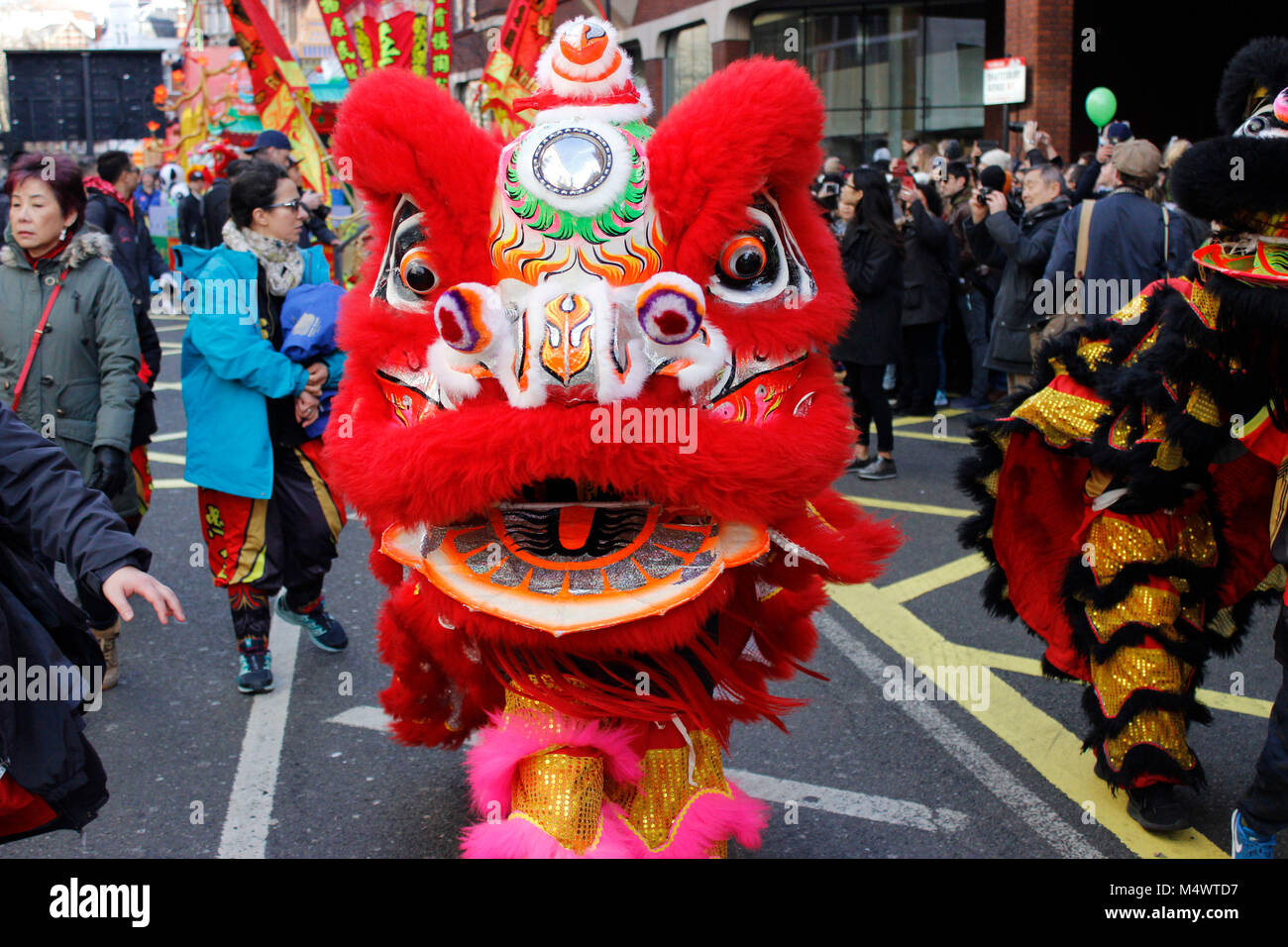 Das chinesische Neujahr feiern in London 2018 Credit: Alex Cavendish/Alamy leben Nachrichten Stockfoto