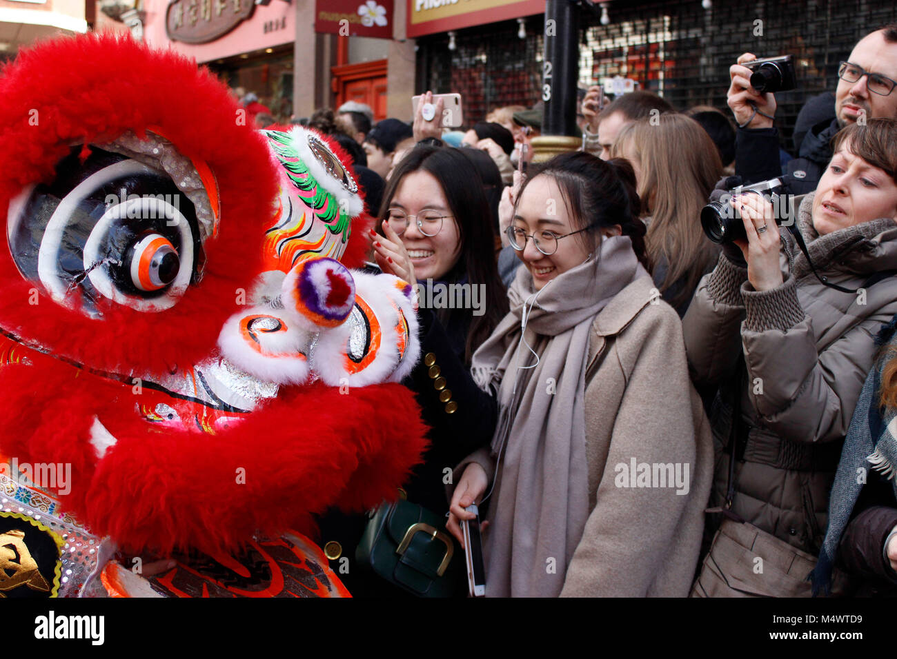 Das chinesische Neujahr feiern in London 2018 Credit: Alex Cavendish/Alamy leben Nachrichten Stockfoto