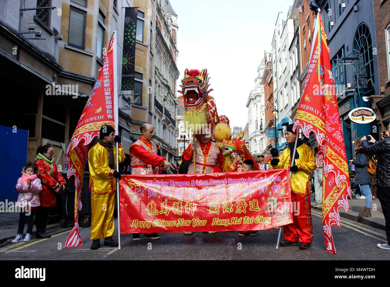 Das chinesische Neujahr feiern in London 2018 Credit: Alex Cavendish/Alamy leben Nachrichten Stockfoto