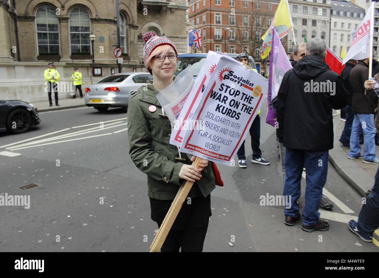 Freies Kurdistan März in London am 18/02/18 Quelle: Alex Cavendish/Alamy leben Nachrichten Stockfoto