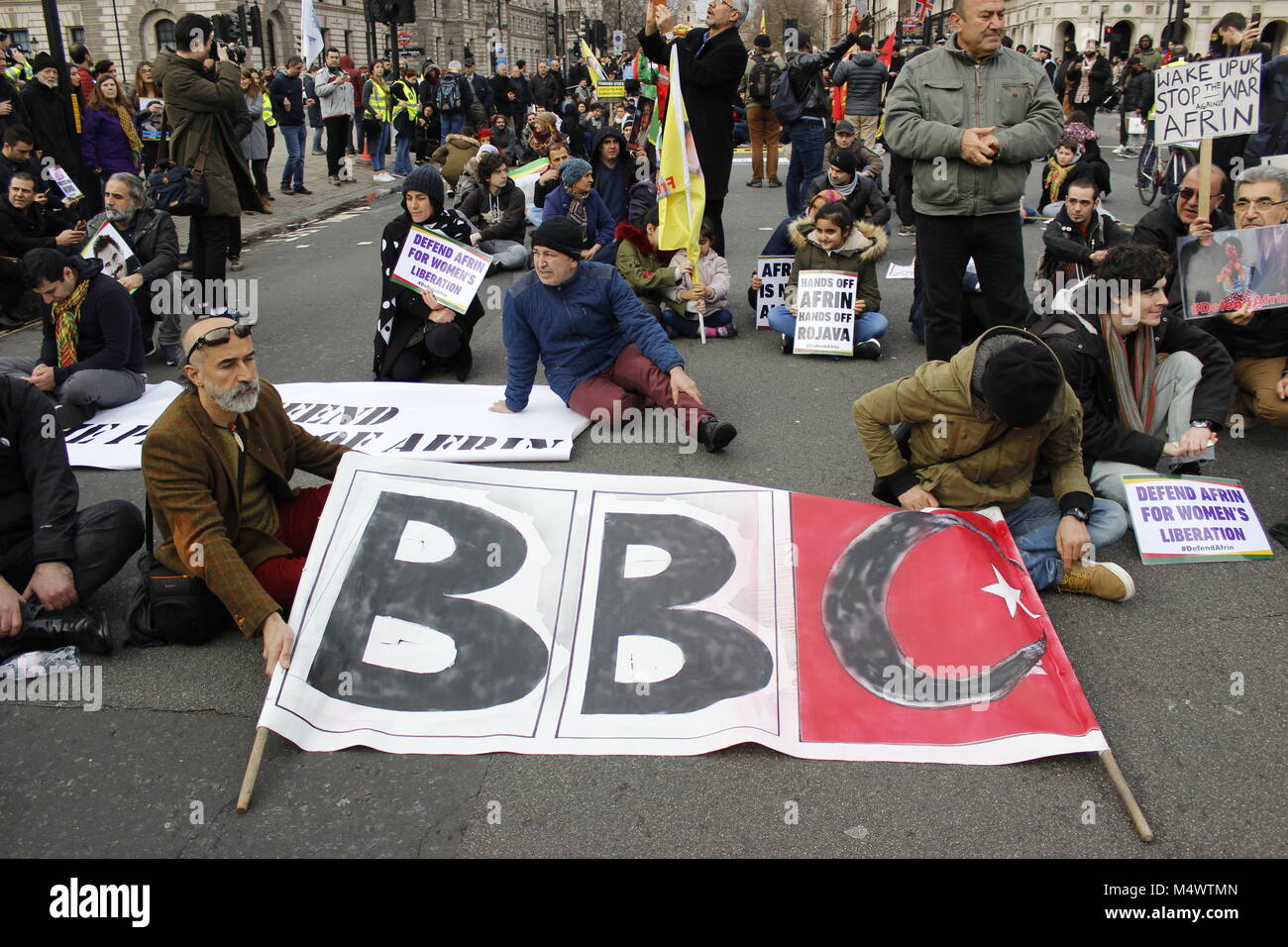 Freies Kurdistan März in London am 18/02/18 Quelle: Alex Cavendish/Alamy leben Nachrichten Stockfoto