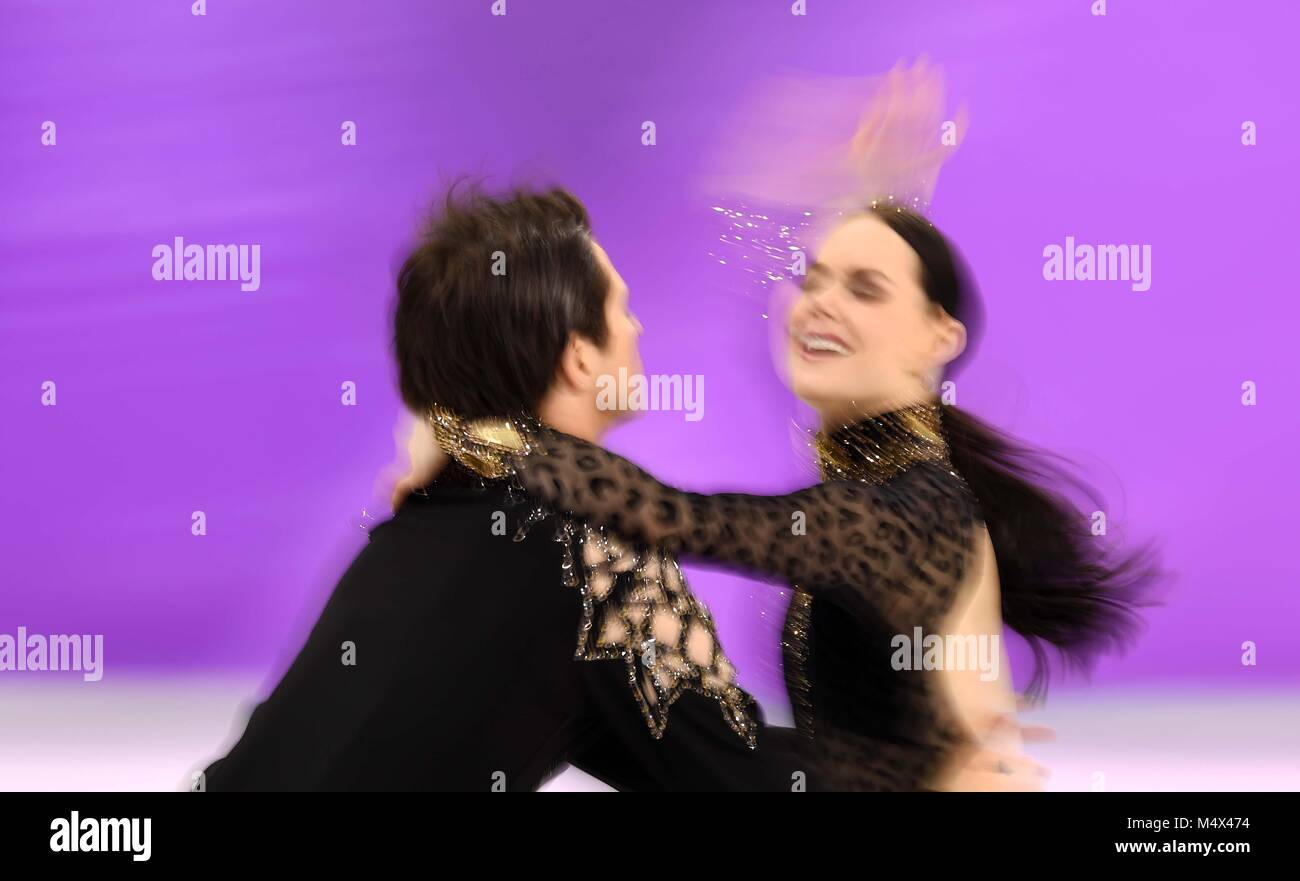 Pyeongcheng, Südkorea. 19 Feb, 2018. Tessa Virtue und Scott Moir (können). Eis tanzen. Kurze Tanz. Eiskunstlauf. Gangneung Ice Arena. Gangneung. Pyeongchang 2018 Winter Olympics. Republik Korea. 19.02.2018. Credit: Sport in Bildern/Alamy leben Nachrichten Stockfoto