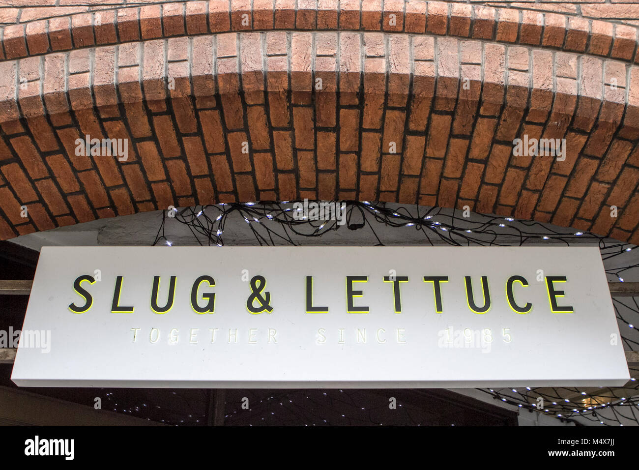 Slug and Lettuce Restaurant kette im Stadtzentrum von Manchester, Vereinigtes Königreich Stockfoto