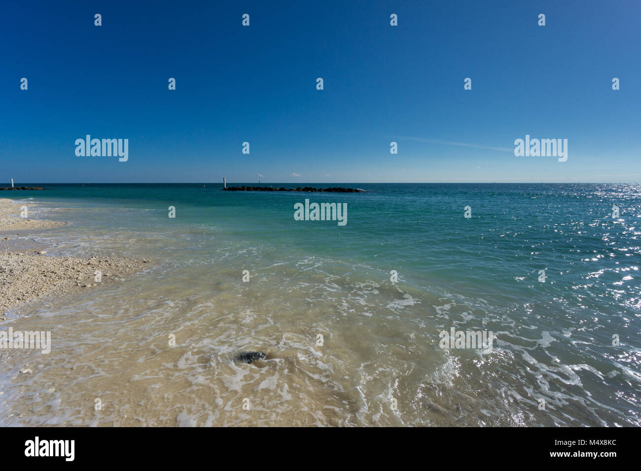 USA, Florida, perfekte Strand von Fort Zachary Taylor Park auf Key West Stockfoto