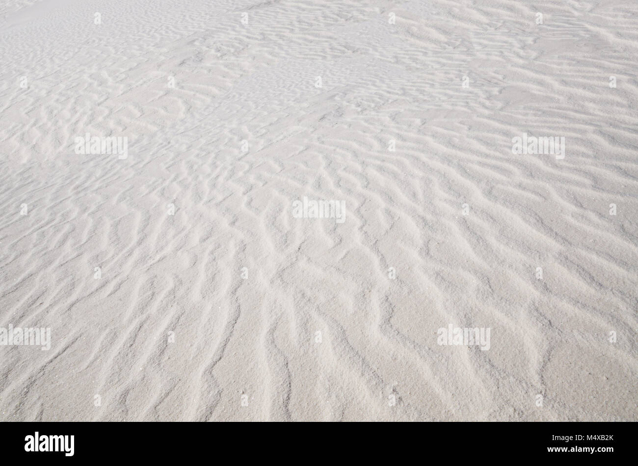 Nahaufnahme von texturierten Gips auf Dünen im White Sands National Monument in New Mexico. Stockfoto