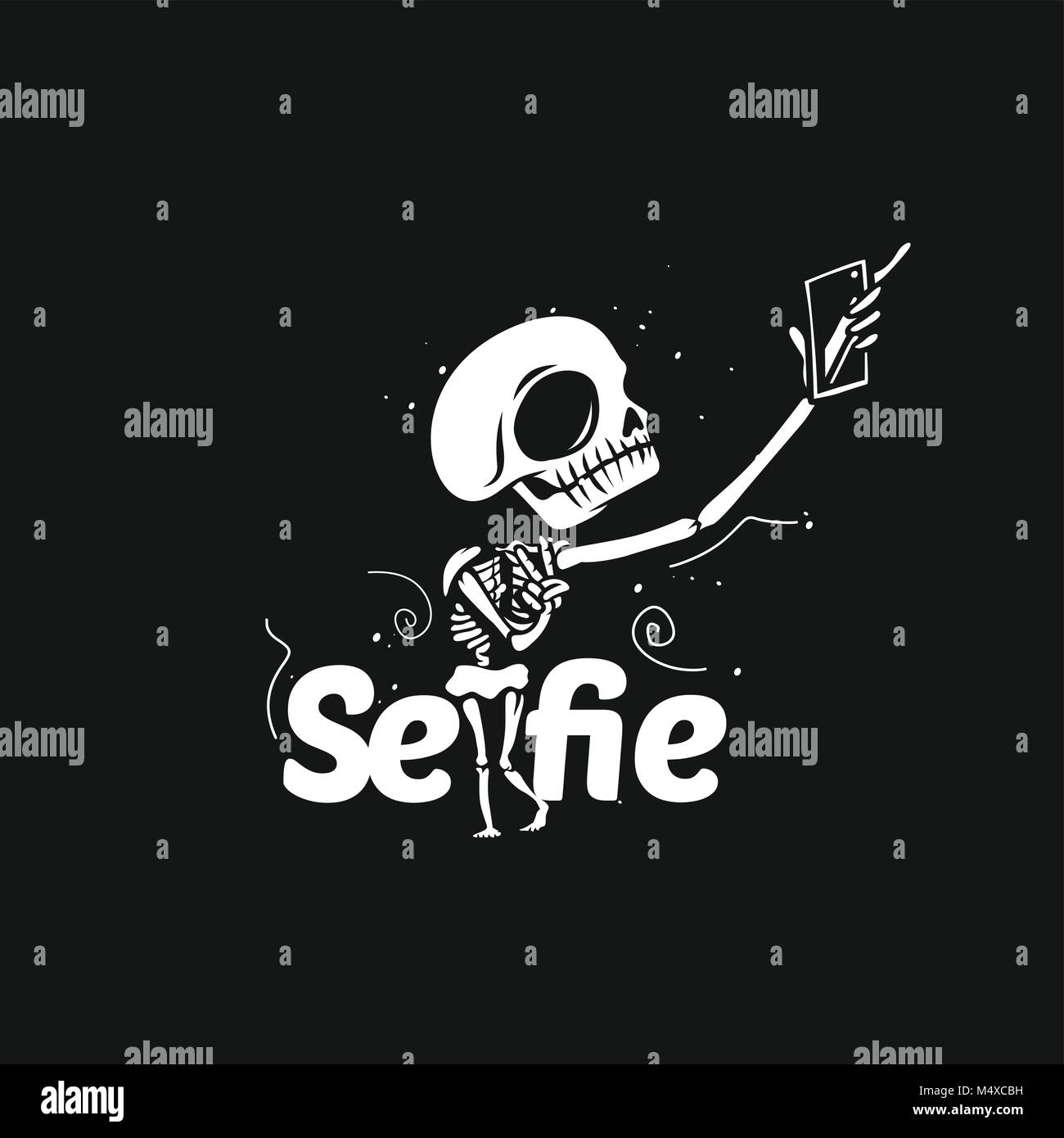 Endlose selfie Vector Illustration. Stock Vektor