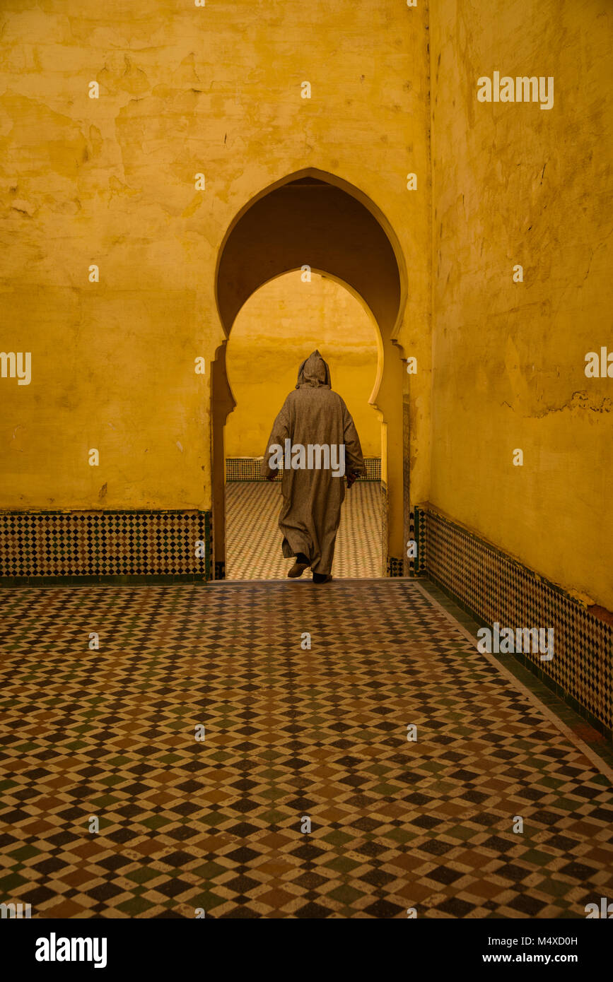 Mausoleum von Moulay Idris in Meknes, Marokko. Stockfoto