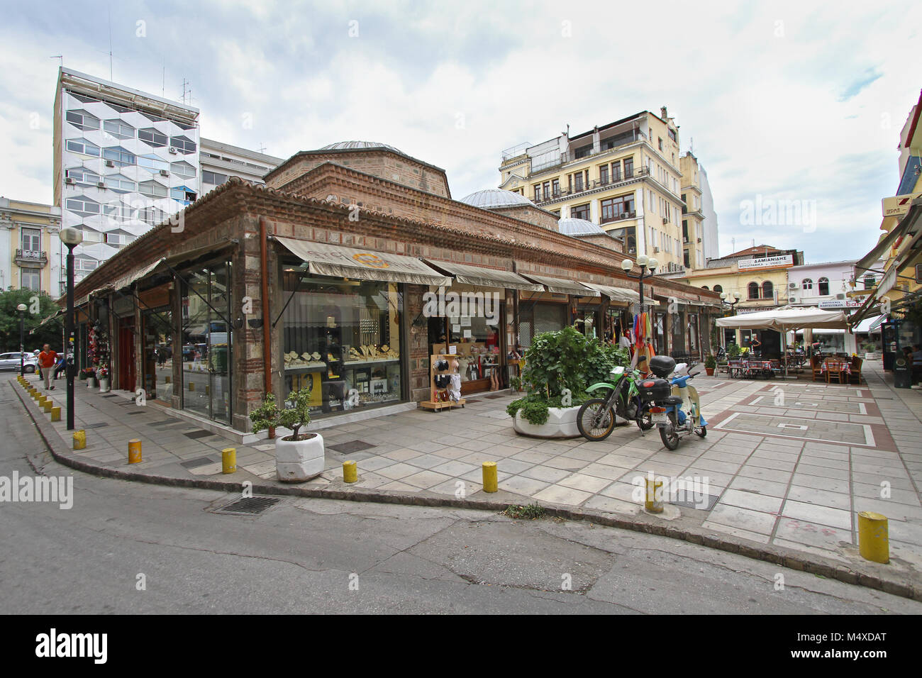 Bedesten Markt Thessaloniki Stockfoto