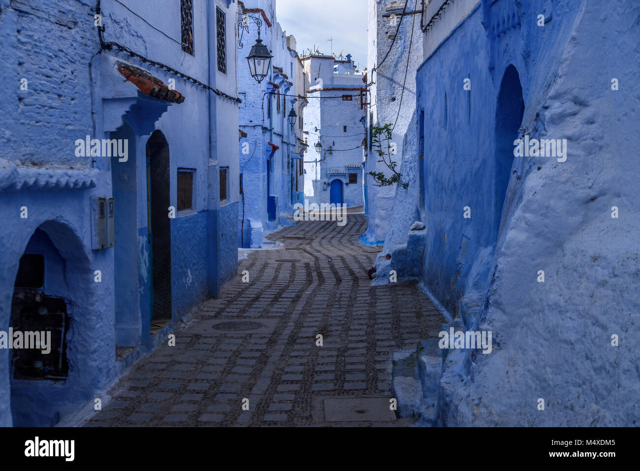 Chefchaouen, die blaue Stadt in Marokko. Stockfoto