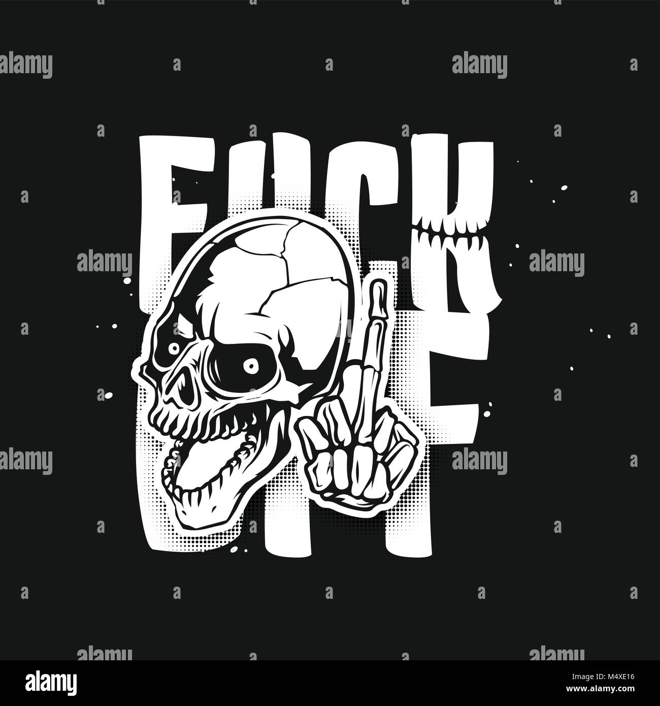 Die weißen Schädel Vector Illustration Stock Vektor