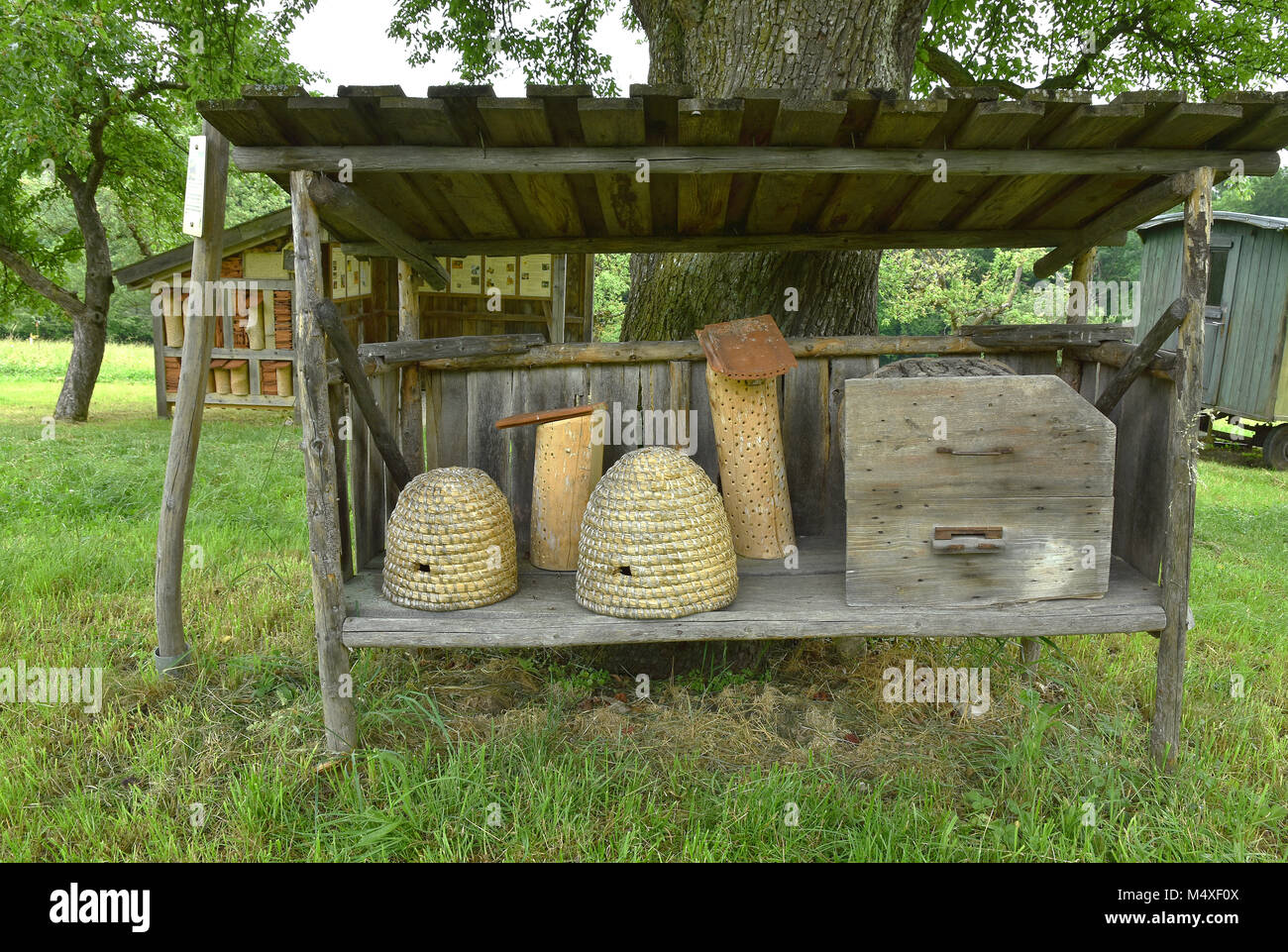 Bee House; Imkerei; Stockfoto