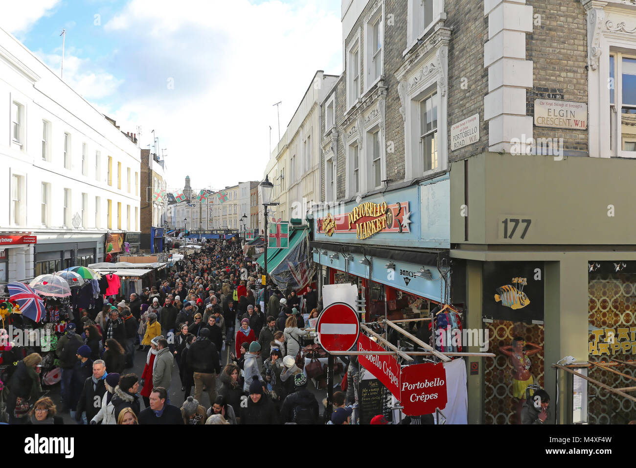 Der Portobello Market Stockfoto