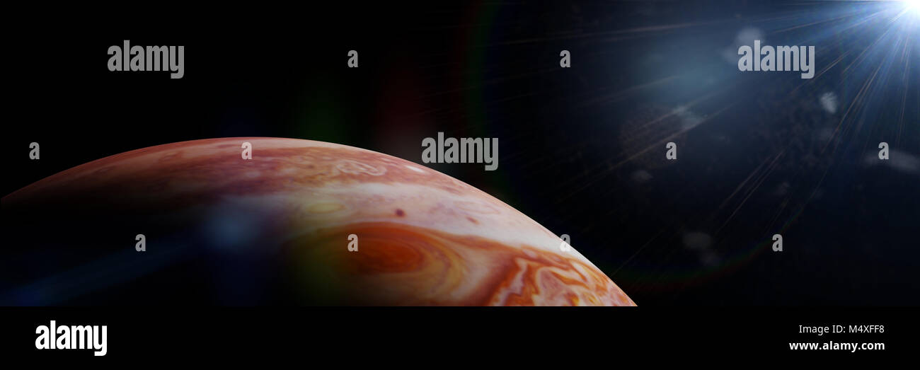 Planeten Jupiter und der Sonne Stockfoto