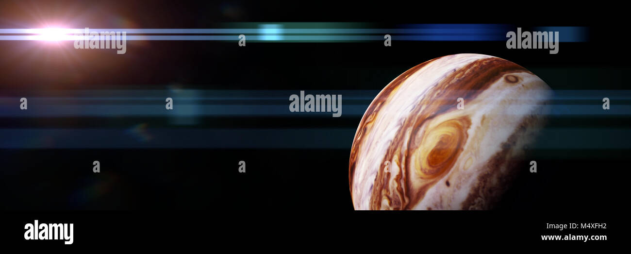 Planeten Jupiter und der Sonne Stockfoto