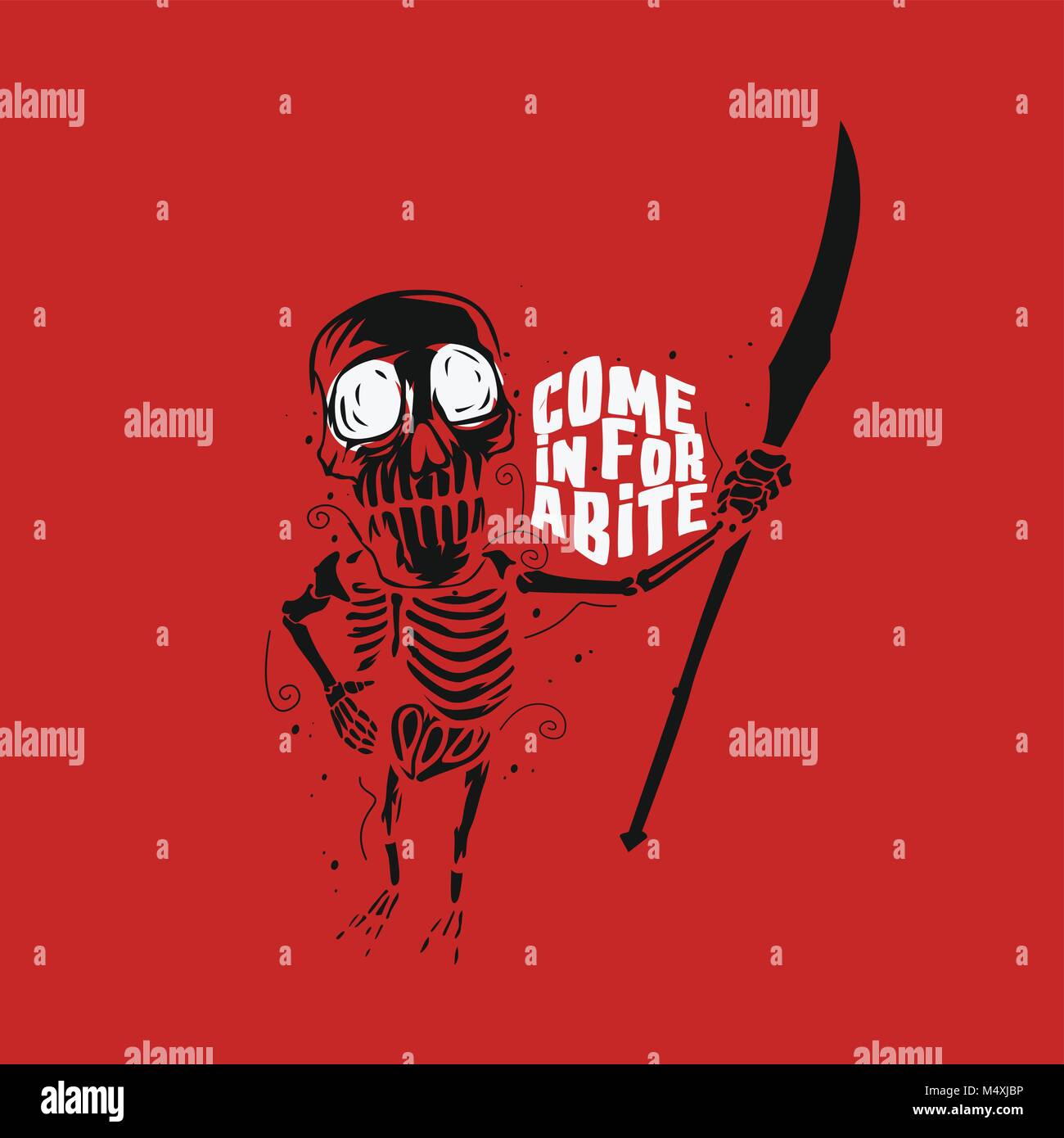 Halloween Skelett Vector Illustration. Stock Vektor