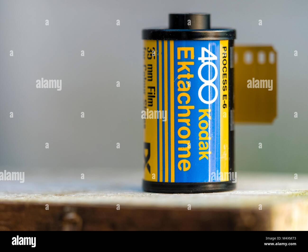 Kodak Ektachrome 35 mm Transparentfolie, zuerst in den 1940er Jahren von Eastman Kodak Company produziert Stockfoto