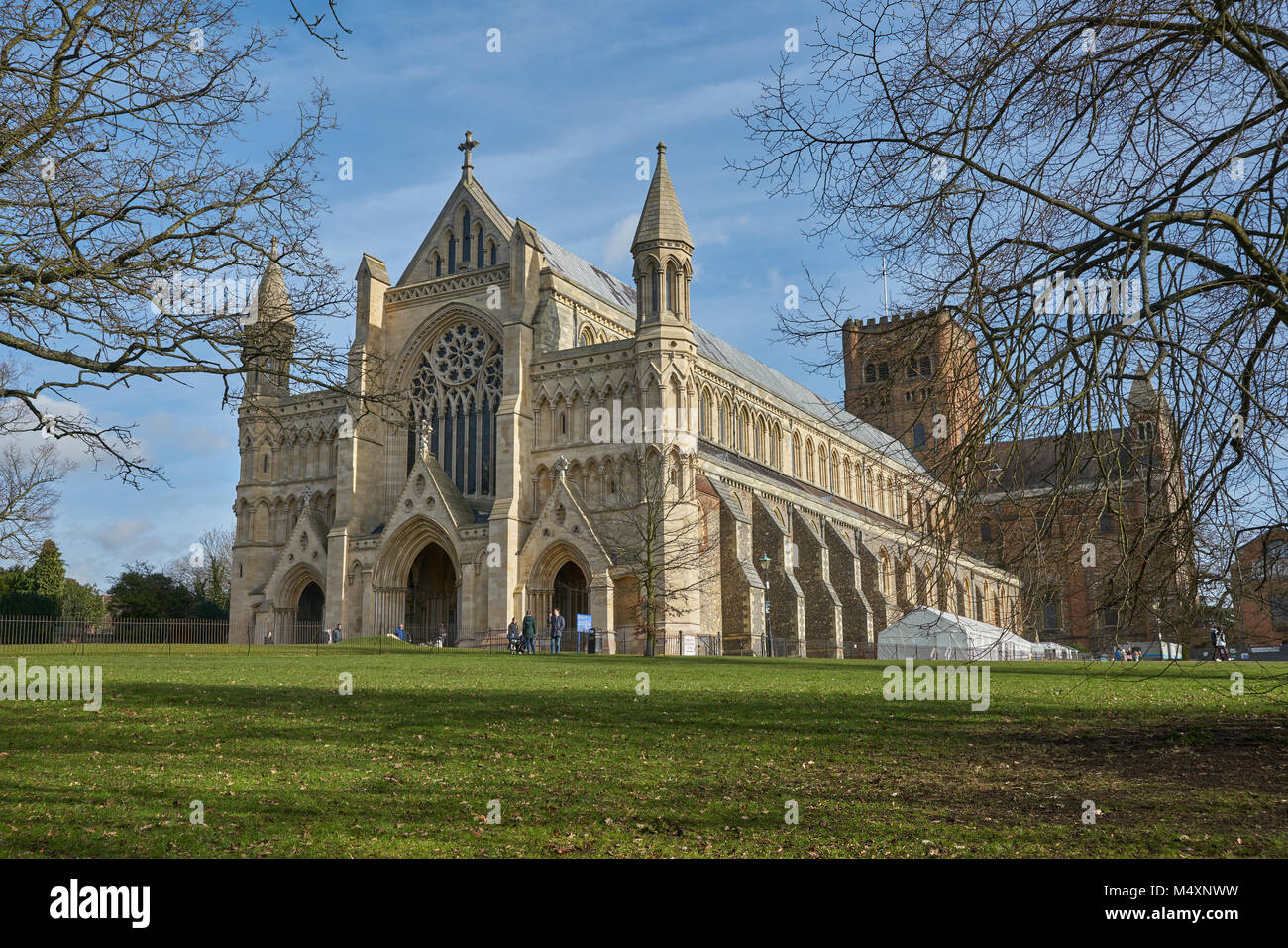 Die Kathedrale von St Albans, England Stockfoto