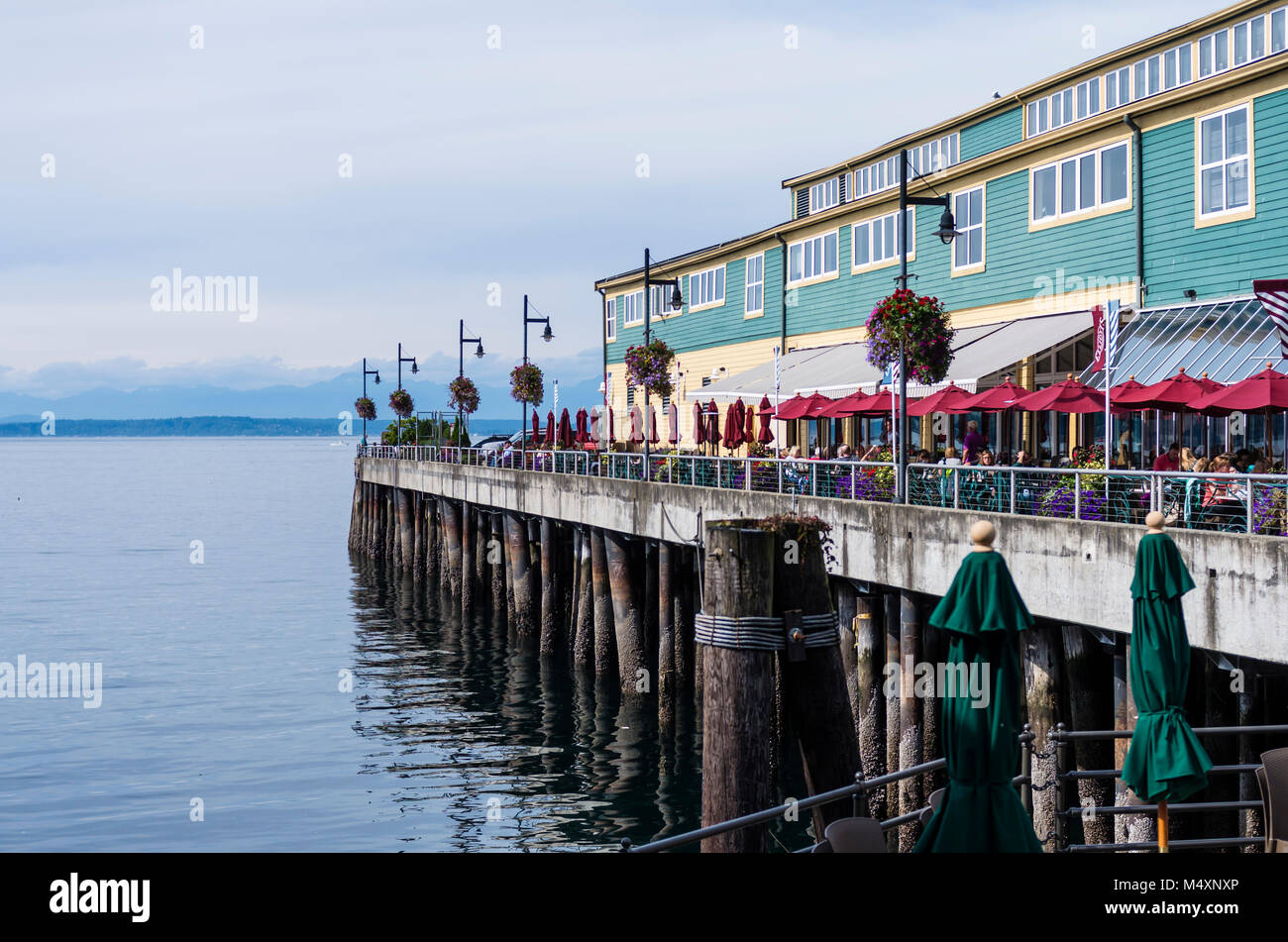 Elliott's Oyster House am Pier 56 in Seattle, Washington, USA Stockfoto