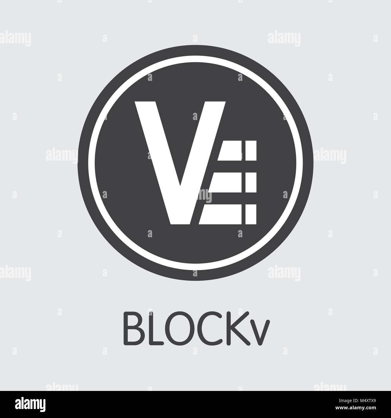 - Blockv Blockchain Cryptocurrency grafisches Symbol. Stock Vektor