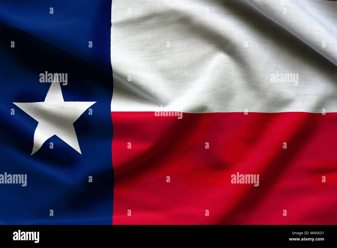 Fabric Textur des Texas Flagge - Fahnen aus den USA Stockfoto