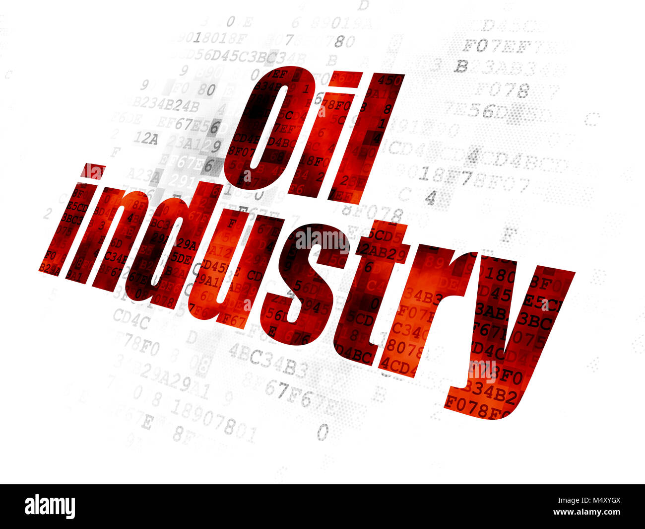 Industrie Konzept: Ölindustrie über digitale Hintergrund Stockfoto