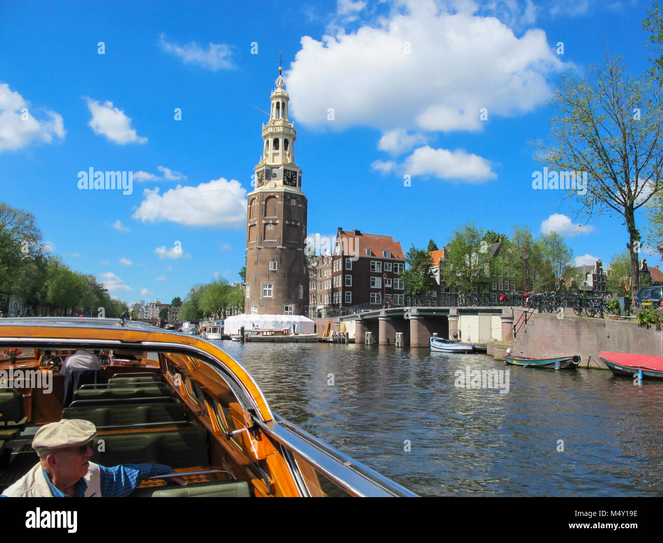 Kanal-Szene, Amsterdam, Holland Stockfoto