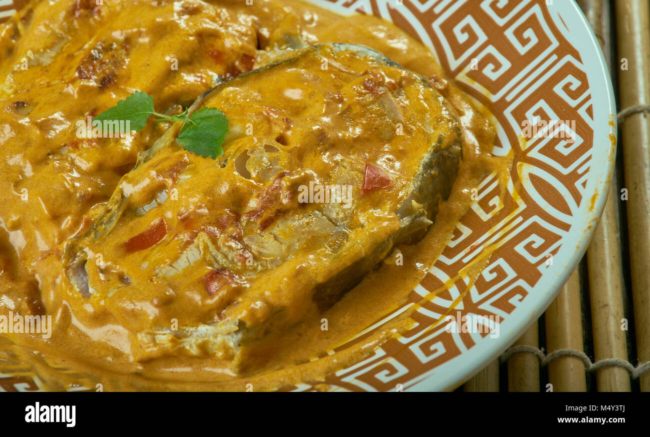 Bengali Senf Fisch Curry Stockfoto