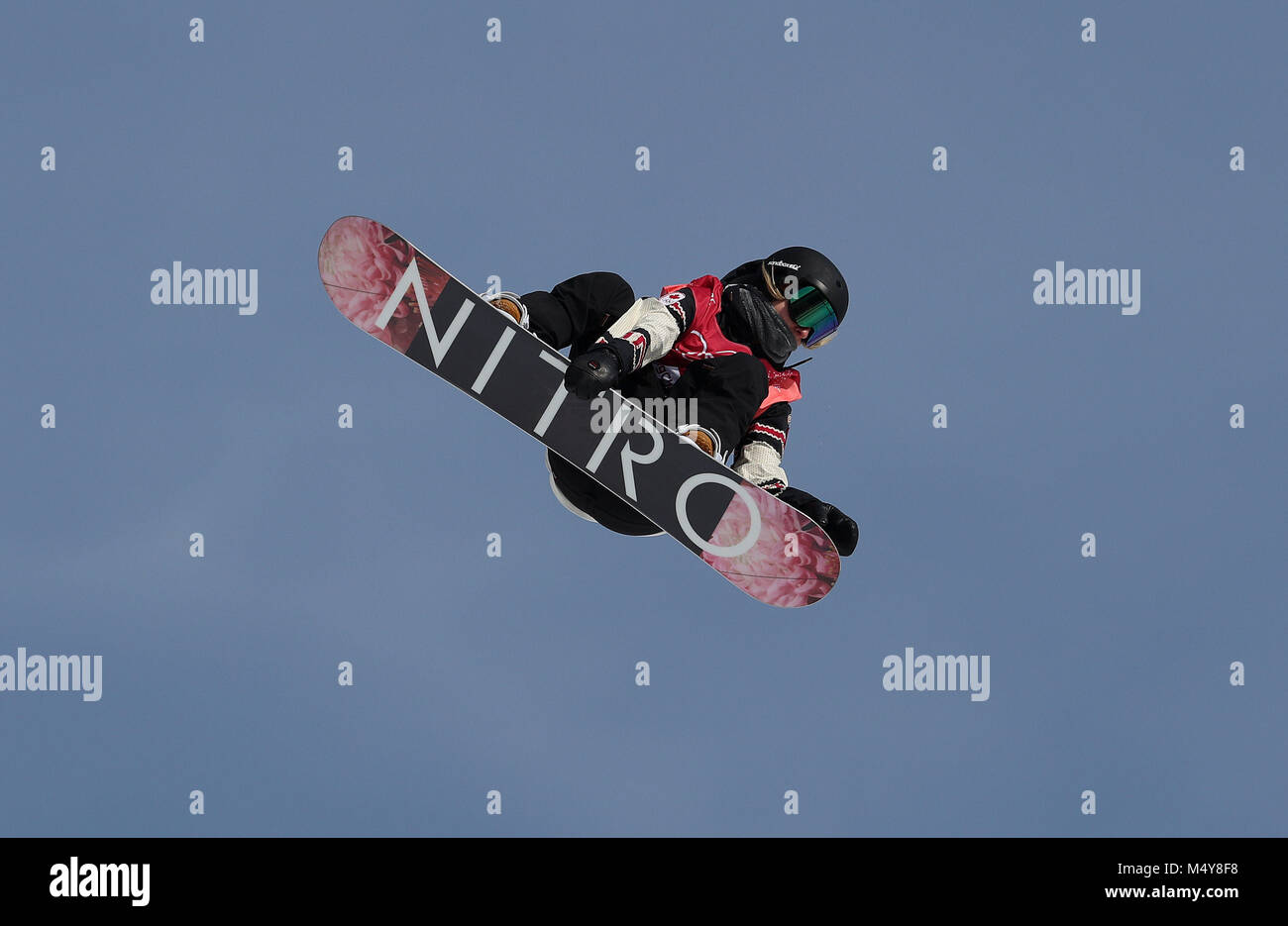 Kanadas Laurie Blouin in die Damen Snowboard Big Air am Alpensia