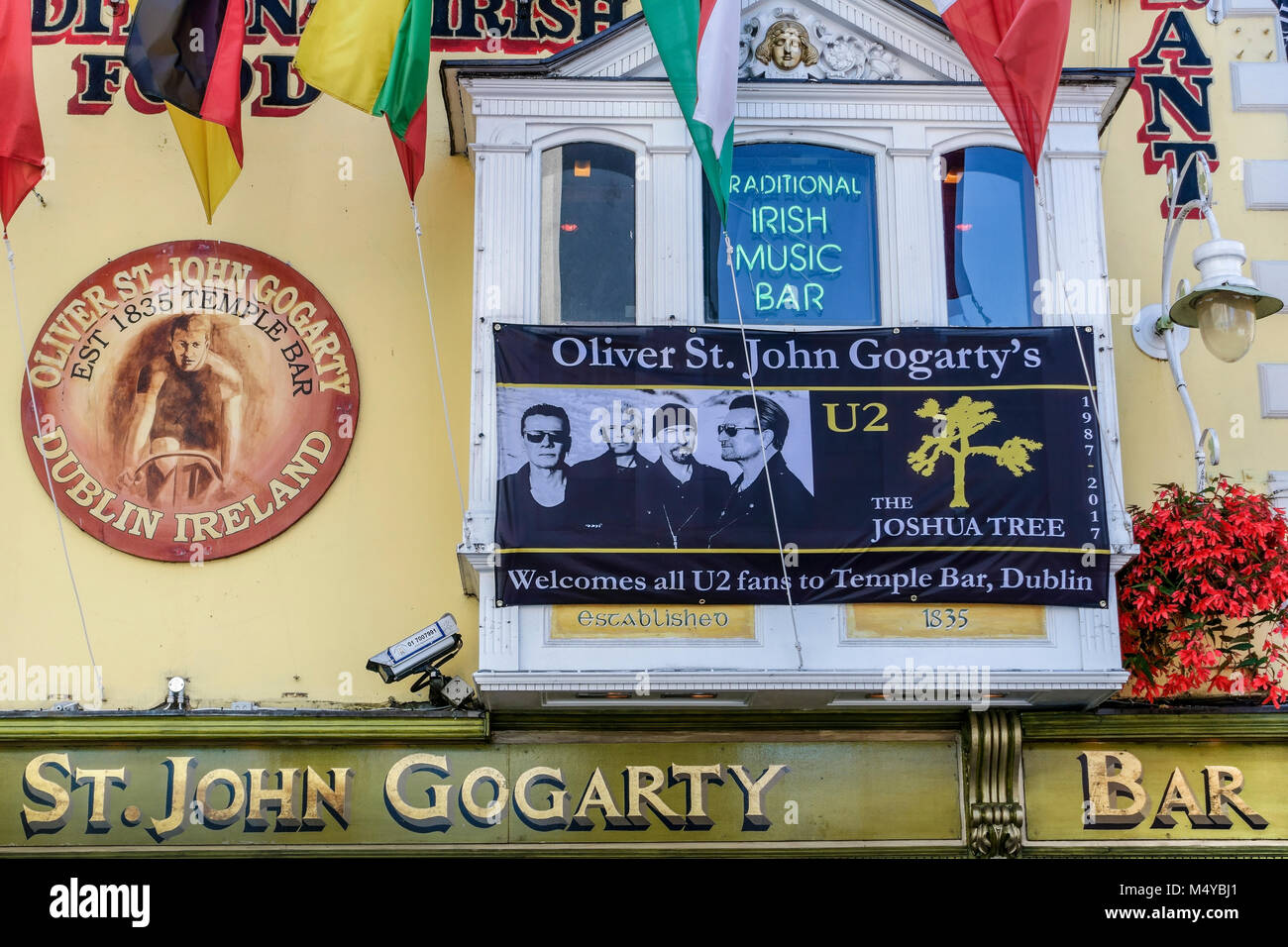Das Oliver St. John Gogarty, ein typisch irischer Pub. Temple Bar. Böhmisches und kulturelles Viertel. Dublin, Irland, Europa, EU. Stockfoto