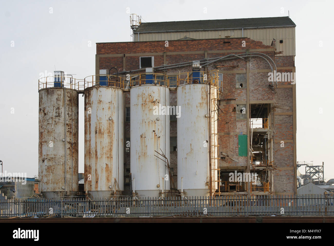 Bankside, alten Fabriken und Industrie Kingston upon Hull Stockfoto