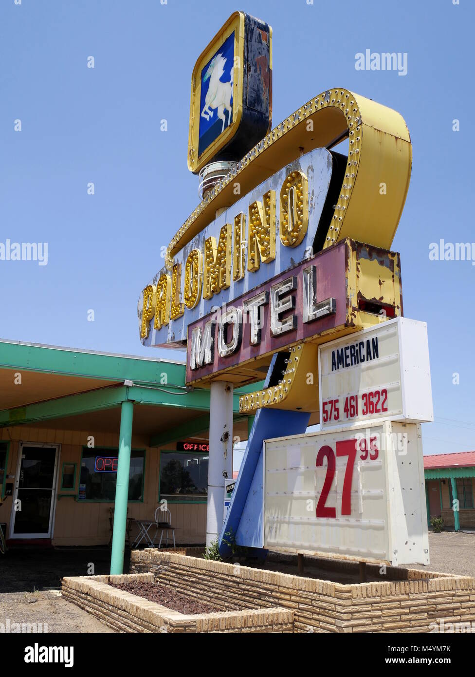 Historische Palomino Motel, Tucumcari, Route 66 Stockfoto