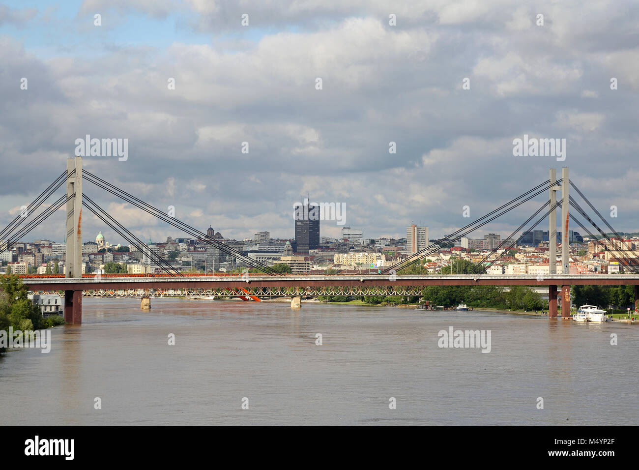 Sava in Belgrad Stockfoto