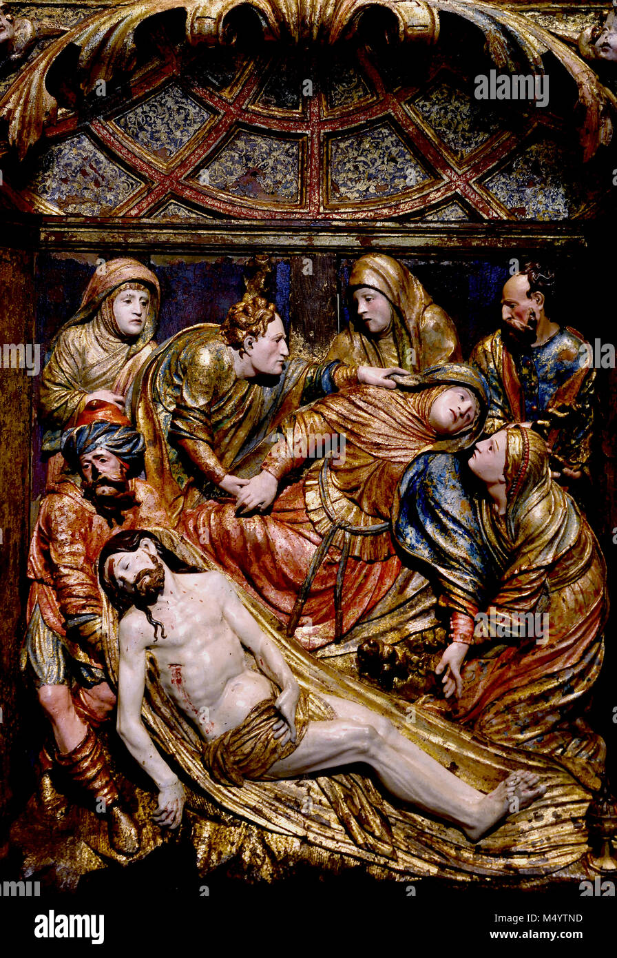 Trauer um die Toten Christus und Beerdigung 1560 von Pierre Picart 1514-1558 16. Jahrhundert Frankreich, Französisch, Spanien, Spanisch, Stockfoto
