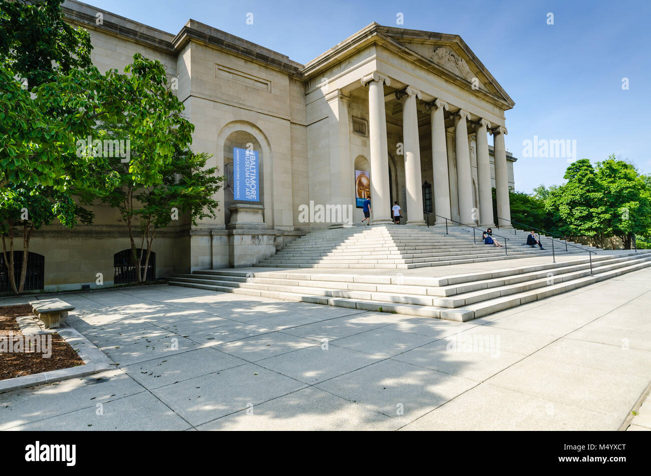 Das Baltimore Museum of Art, in Baltimore, Maryland, USA, ist ein Kunstmuseum, das 1914 gegründet wurde. Stockfoto