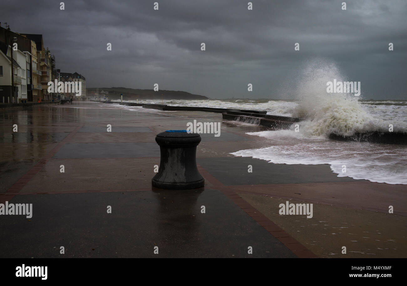 Wimereux, Pas de Calais, Frankreich. Februar 2018 Boulogne-sur-Mer ist eine französische Gemeinde im Département Pas-de-Calais im Département Hauts-de-France in Frankreich. Stockfoto