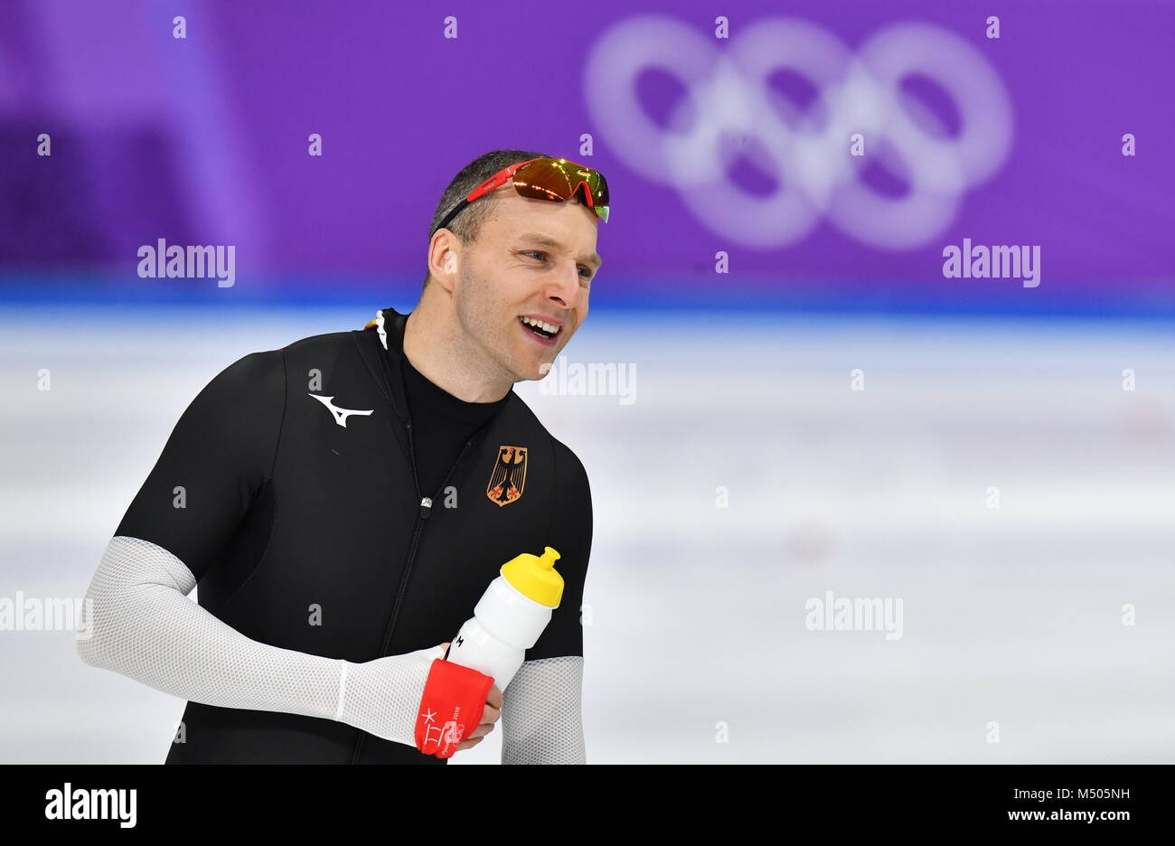 19. Februar 2018, Südkorea, Tainan: Olympia, Eisschnelllauf, Männer, 500 Meter, Gangneung Oval: Nico Ihle aus Deutschland auf den achten Platz. Foto: Peter Kneffel/dpa/Alamy leben Nachrichten Stockfoto