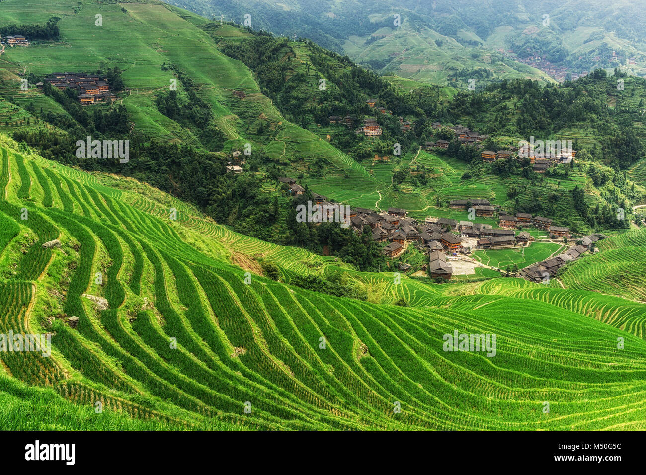 Dazhai Village Stockfoto