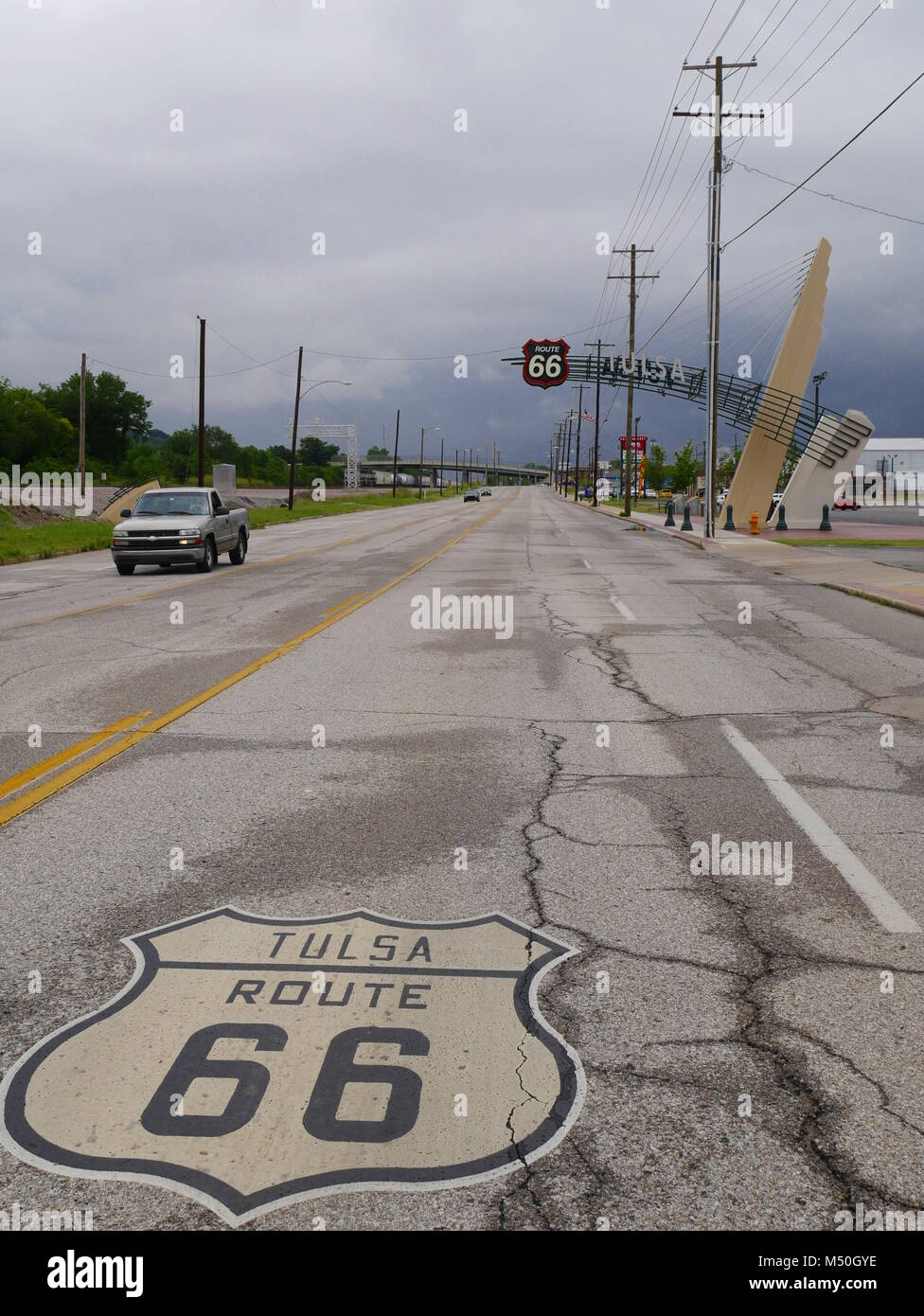 Tulsa, Oklahoma, Route 66 Stockfoto