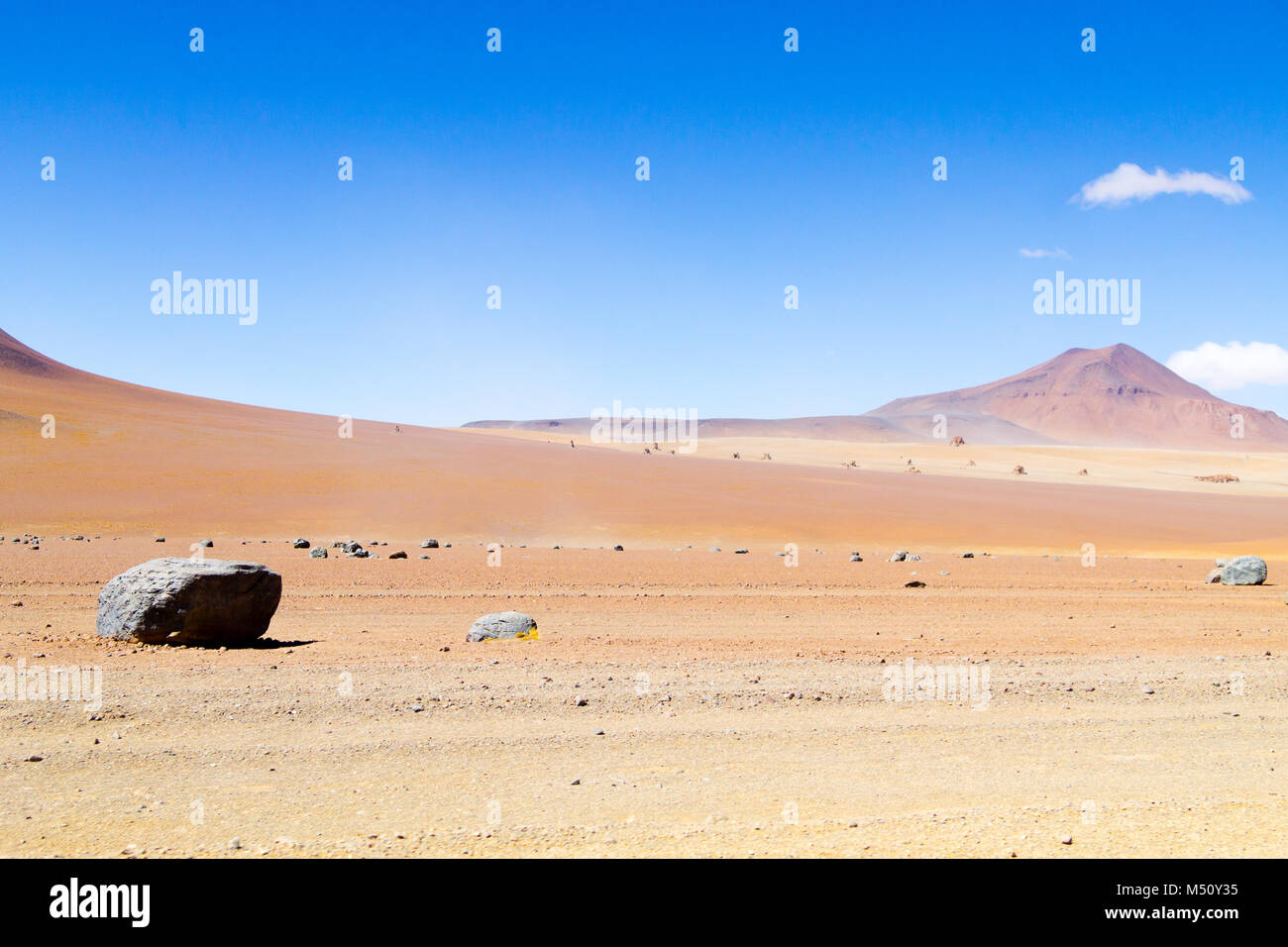 Bolivianischen Landschaft, Salvador Dali Desert View. Schöne Bolivien Stockfoto